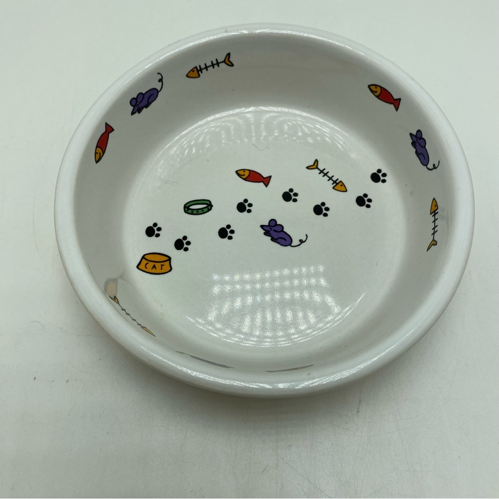 Signature Yellow/Blue Cat Dish